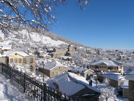 Nymfaio Florinas GREECE  - winter, people, nature, traditional village, architecture