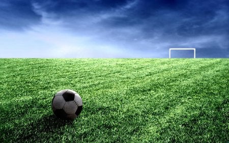 Nature football stadium - green, ball, football, grass