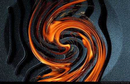 Flaming Twirl - abstract, cg, 3d