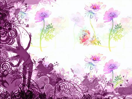 FAIRYLAND - purple, beautiful, wallpaper, fairy, flowers, fantasy, fairyland