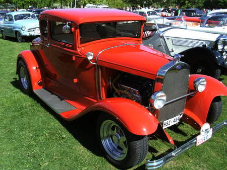 Red hotrod - sweden, red, stockholm