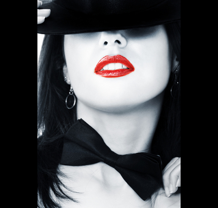 red-lips - witch, art, abstract, girl, hot, lips, 3d, red