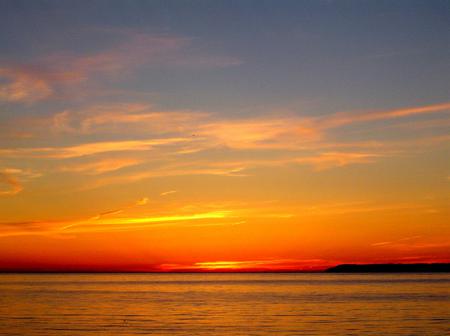 Sunset - sky, nature, water, sunset