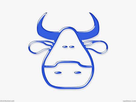 Moo - cow head, blue