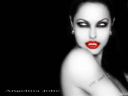 Vampire Angelina Jolie - vampire, blood, cg, suckers, photo