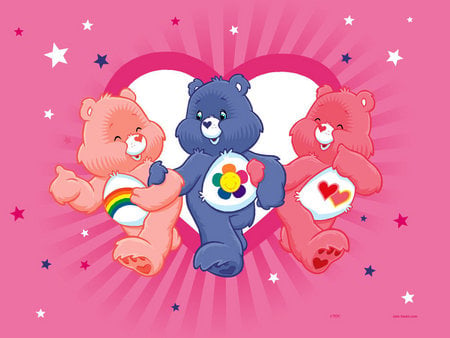 Care Bear Friends - carebears, love, heart, stars