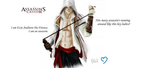 Ezio Auditore Da Firenze, The sexy assassin! - fighter, killer, warrior, assassins creed, skilled, ezio, assassin, medieval