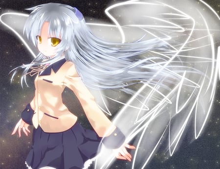 Anime - anime, white, wings, angel beats, tachibana-kanade