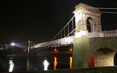 Night Reflections - night, bridge