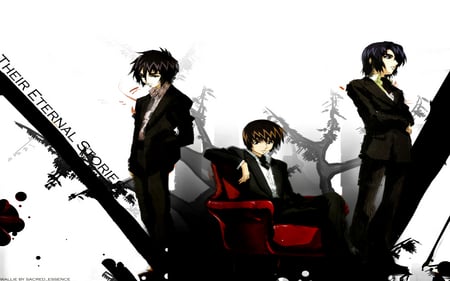 Anime - white, suit, anime, black, gundam seed