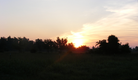 Country Sunrise - clouds, sunrise, morning, sun