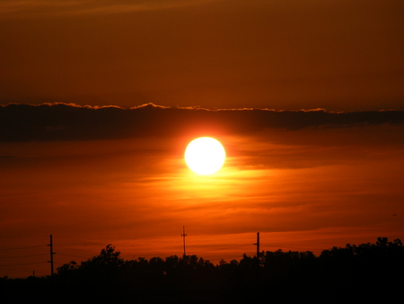 Burning Sky - burning, sunset, fire, red