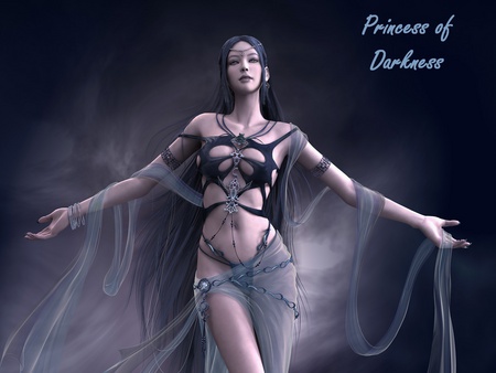 Princess of Darkness - woman, princess, gothic, darkness, dark, shaiya