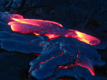 Lava at Night - glowing lava, hot lava, lava, lava at night