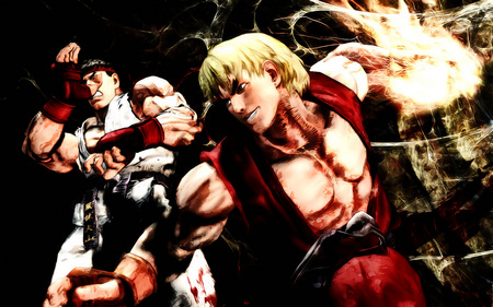 Ryu & Ken - ryu, ken, street fighter