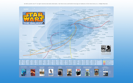 Star Wars - Galaxy Map (WDS) - sci fi, star wars, widescreen, galaxy map, wds