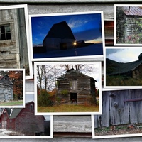 Autumn Barns Collage