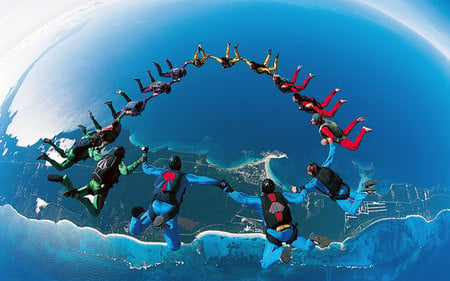 Skydivers - sports, sky, extreme sports, sky diving