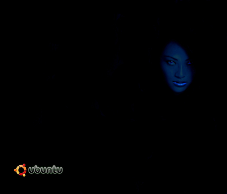 Ubuntu Blue and Black - dark, blue, ubuntu, black, asian girl