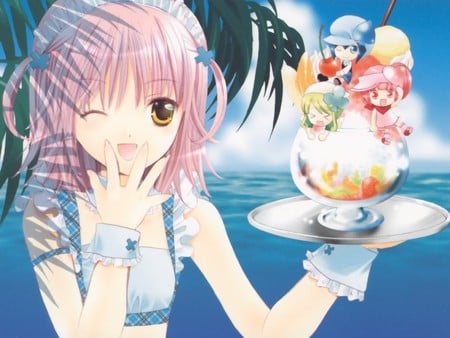 hinamori_amu-short_hair-shugo_chara-water - hinamori-amu-short-hair-shugo-chara-water