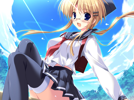 duplicate-glasses-school_uniform-sky-thighhighs - duplicate-glasses-school-uniform-sky-thighhighs