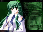 green-green_hair-japanese_clothes-kochiya_sanae-miko-touhou-yellow_eyes