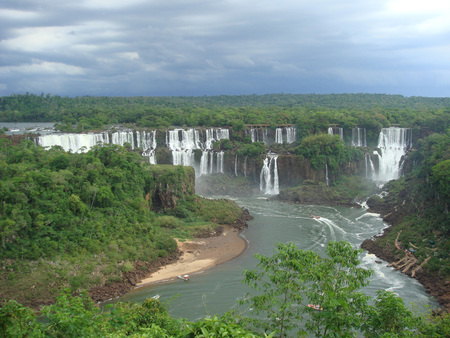 Iguacu - sky, iguacu, river, water, green