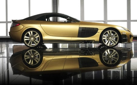 Mercedes SLK Class - Mc Laren - Gold Edition - widescreen, mc laren, gold edition, mercedes slk class, wds, reflection