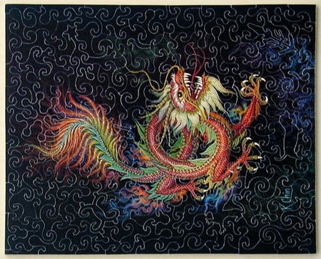 Rainbow Chinese Dragon - chinese dragon, pink dragon, rainbow dragon, dragon