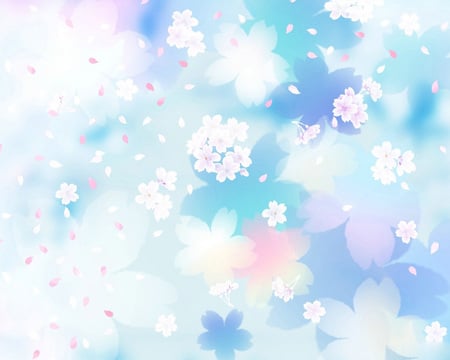 Spring Floral - flowers, pink petals, white blossoms, spring