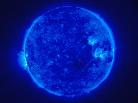 The Sun Blue - space, solar system, sun, blue