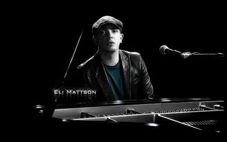 eli mattson - hot, men, music, black, eli mattson, hd, piano, cool, blue, cute