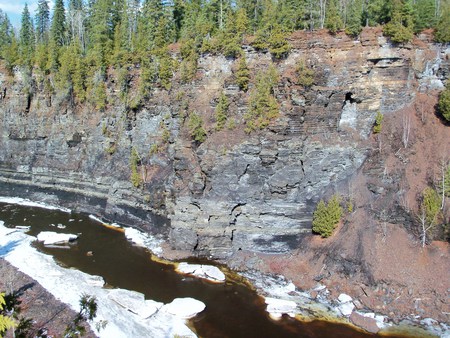 spring time in the canyon - river, ice, nature, rock, canyon