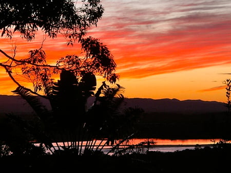 Sunset Noosa Australia - australia, sunset, noosa hill