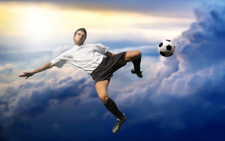 For the clouds - football, ball, sport