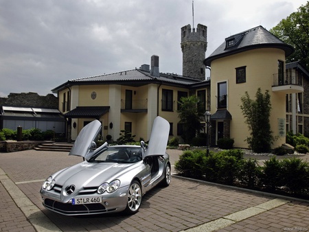 mercedes benz - luxury, class, car, cars, house, mercedes