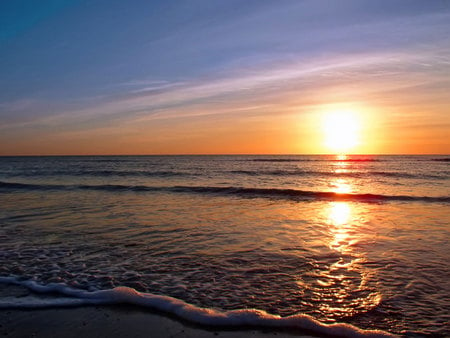 seascale sunset cumbria - cumbria, sunset, seascale