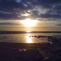 The Beach And Sunset