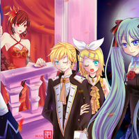 Hatsune Miku, Kaito, Kagamine Rin, Kagamine Len, Meiko