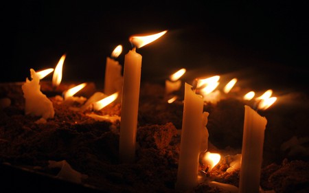 Candles In The Wind - photography, beautiful, candles, lovely, wind, lights