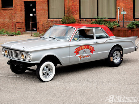 Silver Comet - gasser, red top, ford, classic