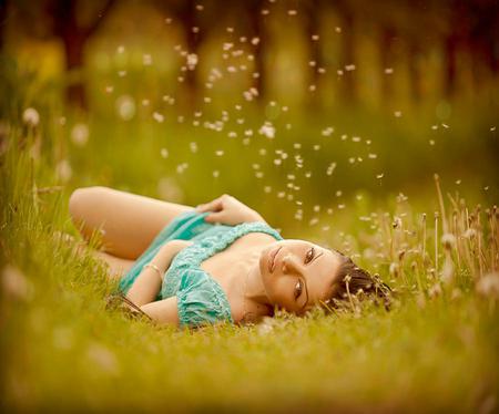 Girl in Meadow - people, female