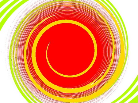 Twist - circles, circle, wave, waves, white, cool, yellow, pink, illusion, red, orange, green, colors, twist