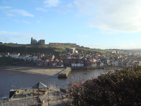 Another side of Whitby - yorkshire, england, church, abbey, town, harbour, whitby