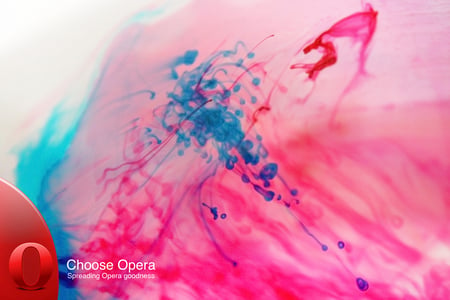 Choose Opera - recommended, opera, pink, red, blue, choose, o, splash