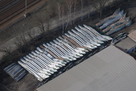 Slovakian MiG-21 graveyard - aircraft, 21, jet, mig, graveyard, slovakia