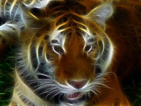 Tiger - art, cool, animals, wallpaper, tiger