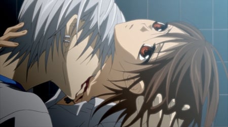 Zero Biteing Yuki - zero, yuuki, anime, vampire, vampire knight