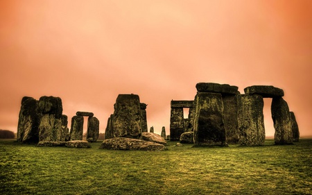 stonehenge - moon, nature, stonehenge, monuments, art