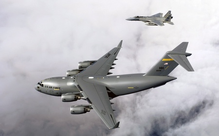 C 17 Globemaster lll & F 15 Buddy